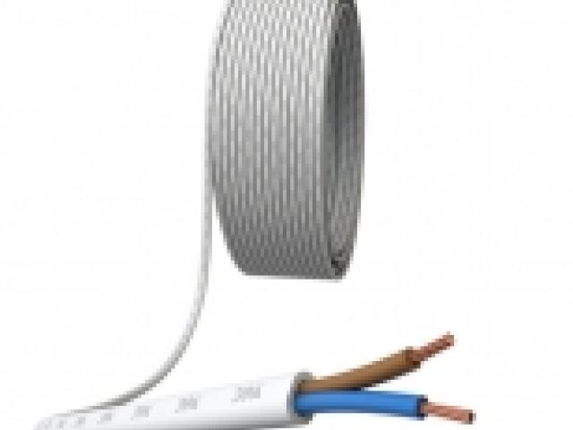 Кабель ШВВП ЭРА 2х0,5 20м гибкий плоский белый внутренний электрокабель, 