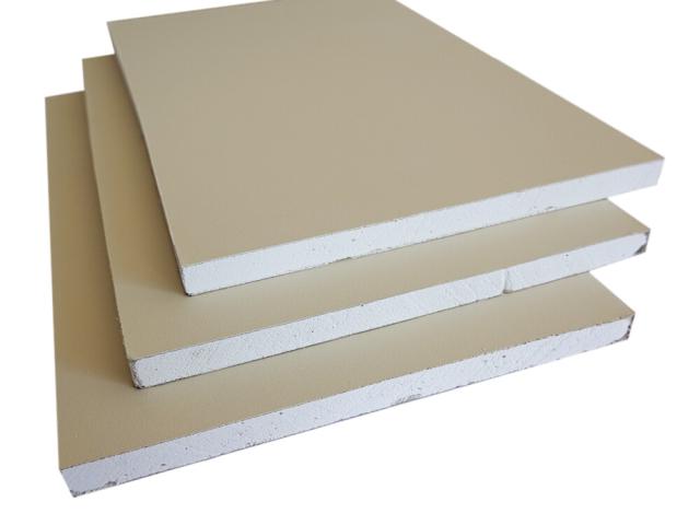 Гипсокартон влагостойкий с ПВХ покрытием 3000х1200х12,5 мм бежевый RAL 1013, 