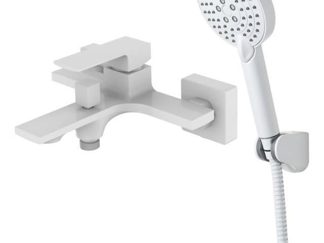 Смеситель для ванны с душевым набором ORANGE белая M04-300w, 