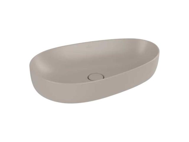 Раковина накладная Villeroy & Boch Antao 650x400 мм TitanCeram бежевый матовый, 