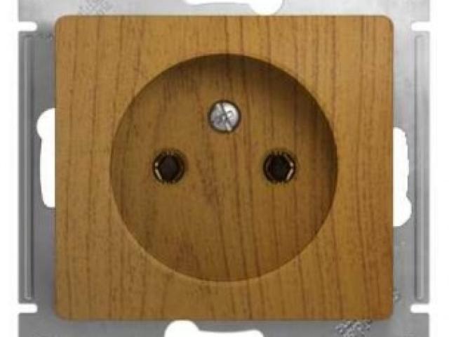 Розетка Schneider Electric Glossa GSL000541 деревянная одинарная IP20 для внутренних помещений, 