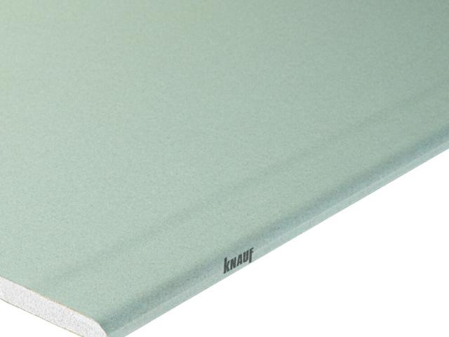 Гипсокартон влагостойкий Knauf 3000х1200х12,5 мм для влажных помещений, 