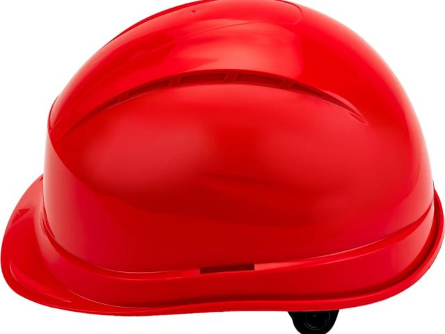 Каска Delta Plus QUARUP3RO красная защитная с козырьком и регулировкой, 