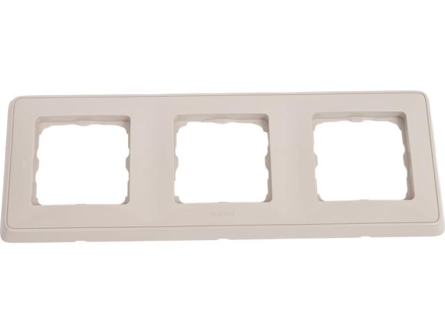 Рамка Legrand Cariva 3 поста горизонтальный/вертикальный монтаж песок, 