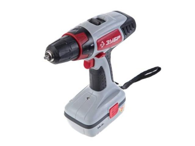 Шуруповерт ЗУБР ЗДА-14.4-2 14,4 В NiCd с подсветкой и кейсом, 
