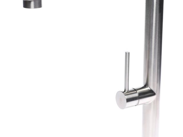 Смеситель для кухни Orange Steel i никель M99-000ni с поворотным изливом, 