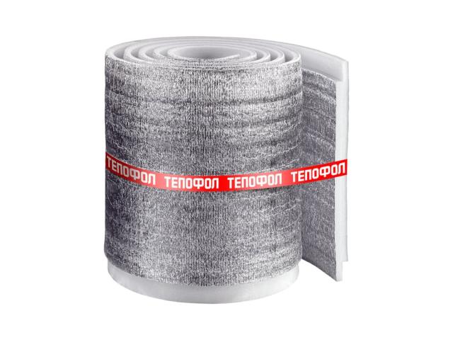 Теплоизоляция Тепофол 30 мм, 12 кв м, рулонный утеплитель из вспененного полиэтилена, 