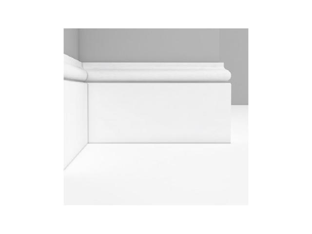 Плинтус напольный Decomaster 141х15х2000 мм A035 влагостойкий для покраски, 