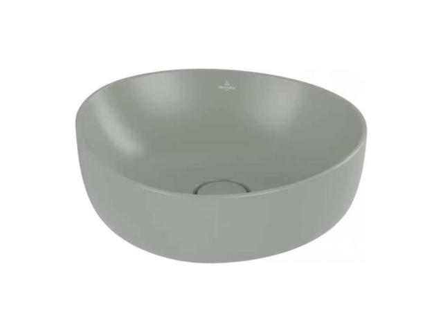 Раковина накладная Villeroy & Boch Antao 400x395 мм Morning Green матовая TitanCeram, 