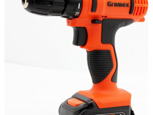 Дрель аккумуляторная Gramex HCD-12-1L с зарядным устройством и аккумулятором, 
