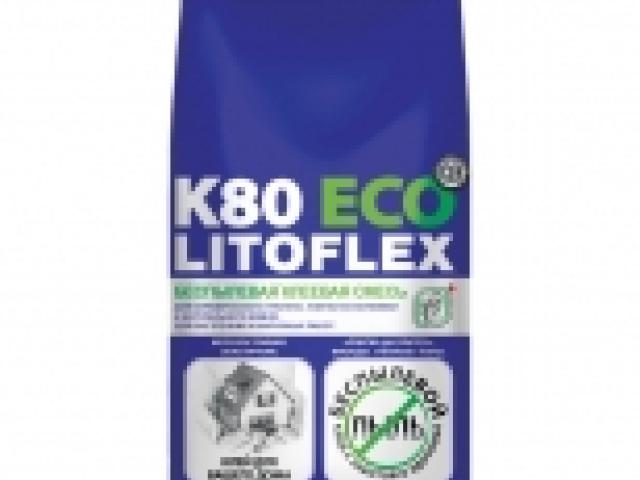 Клей плиточный LITOKOL Litoflex K80 Eco беспылевой 5 кг для внутренней отделки, 