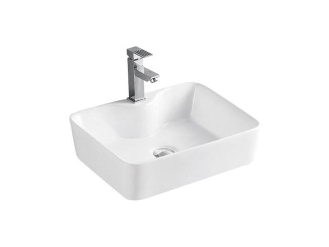 Раковина Azario накладная 480x370x130 мм AZ-2010 белая керамика современный стиль, 