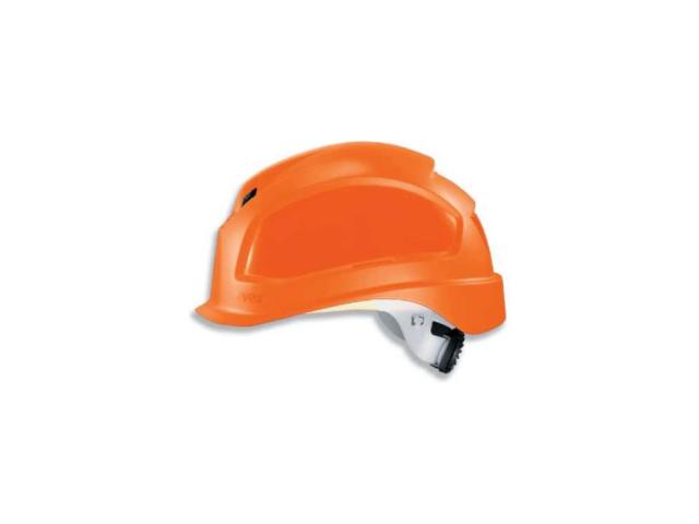 Каска Uvex Феос B-S-WR оранжевая с храповиком, 