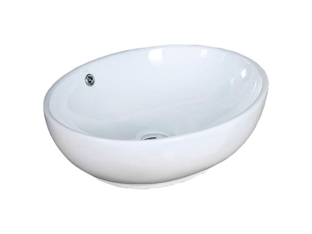 Раковина MELANA MLN-320314 320314-805 овальная для ванной белая глянцевая, 