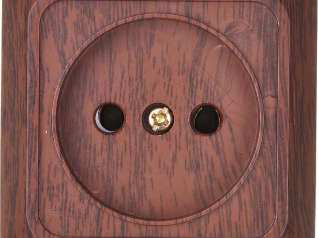 Розетка Intro Quadro 2-201-10 16А без заземления венге, 