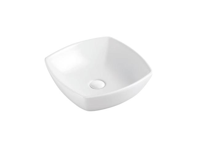 Раковина Azario накладная квадратная белая 430x430x135 мм AZ-2076, 