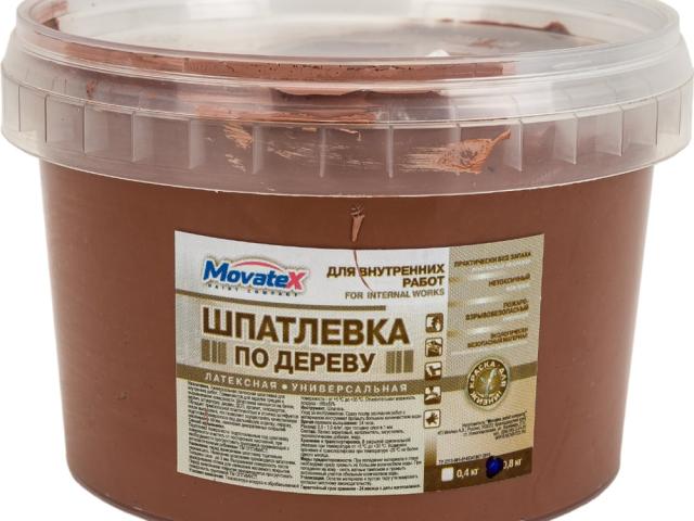 Шпаклевка по дереву Movatex T16169 0.8 кг орех темный для внутри помещения, 