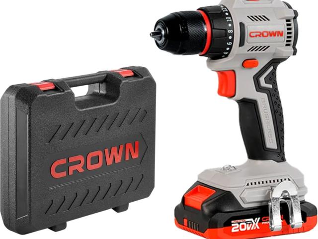 Дрель-шуруповерт Crown CT21131HMX-2 BMC профессиональная аккумуляторная, 