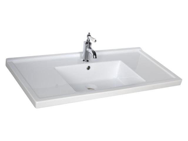 Раковина-столешница Sanovit EXCLUSIVE 100 8100-KL белая керамика классический стиль, 