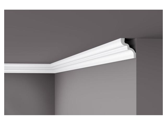 Плинтус NMC 2.0 LX-105 белый потолочный влагостойкий ударопрочный 2000 мм, 
