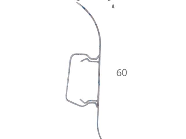 Плинтус ПВХ 60мм TECHNICAL Т04 ПАЛИСАНДР 2,5м многоцветный матовая поверхность, 