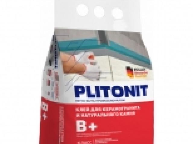 Клей плиточный PLITONIT В+ 5кг для крупноформатных плит надежное крепление, 