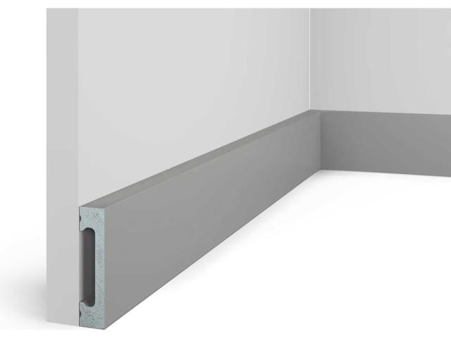 Плинтус Cosca Decor 65x15x2000 мм SoftTouch пыльно-серый PX050-039, 