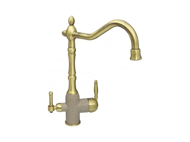 Кухонный смеситель Zigmund & Shtain 1900 речной песок однорычажный, 