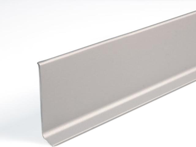 Плинтус алюминиевый РУССКИЙ ПРОФИЛЬ 60 мм 2,5м анодированный серый, 