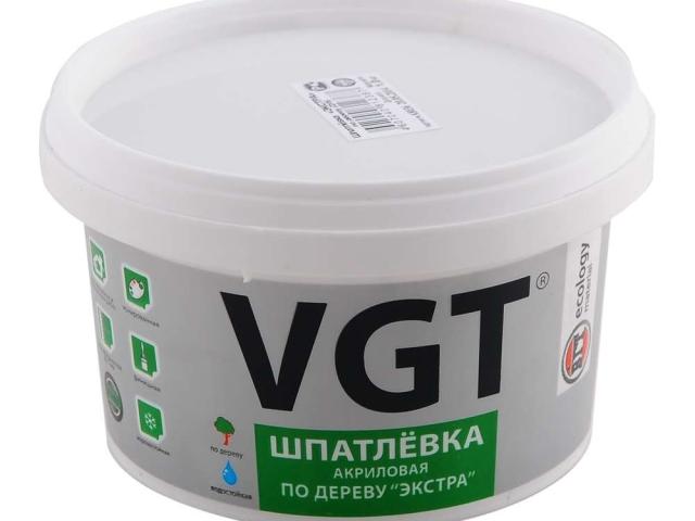 Шпаклевка по дереву Экстра Дуб 1 кг VGT для внутренней и наружной отделки, 