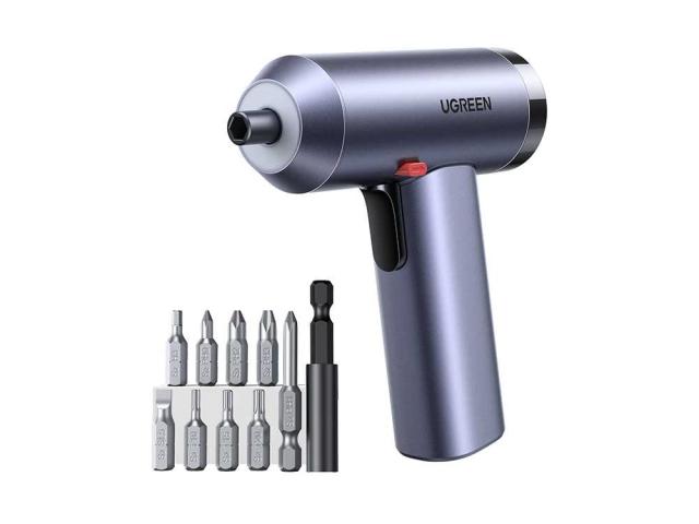 Шуруповерт с набором бит Ugreen UT118, бесщеточный, 1Speed, свет, 25мм, 