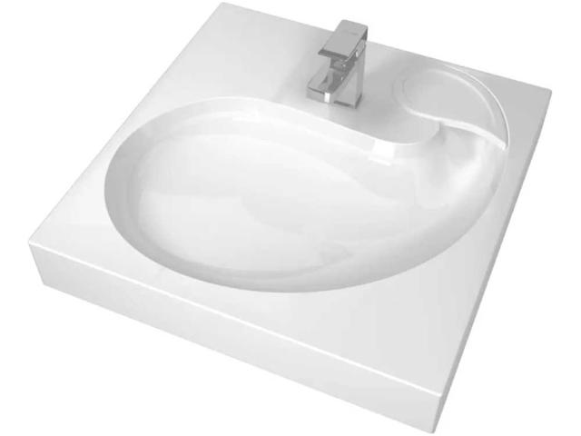 Раковина над стиральной машиной Stella Polar Шебби 60-60 белая с гелькоутом, 