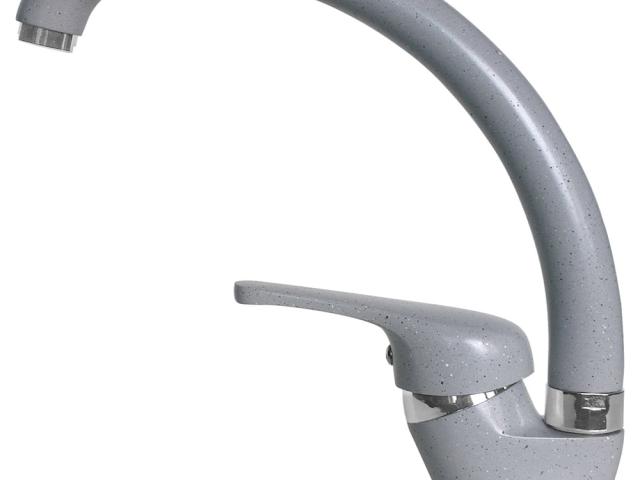 Смеситель для кухни Lex Isonzo Space Gray однорычажный с поворотным изливом и аэратором, 