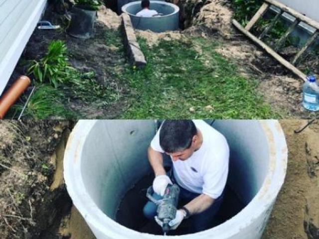 Септик, выгребная,сливная яма,из жб колец под ключ, Выборг