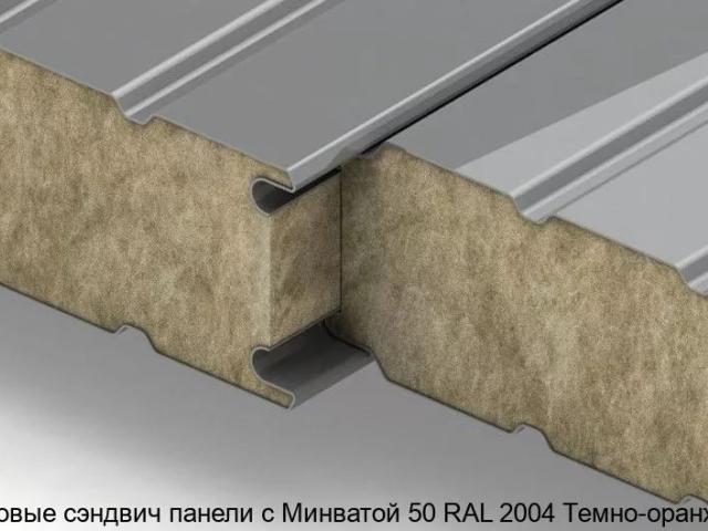 Стеновые сэндвич-панели Минвата 80 RAL 6002 Зеленый для фасадов, 