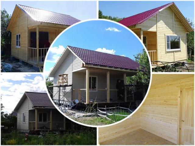 Дачный дом 6х6 с верандой одноэтажной планировки, Пенза