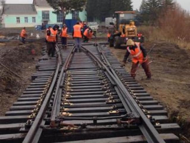 Ремонт, смена стрелочного перевода, Красноярск