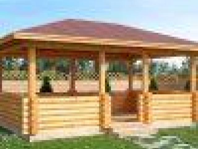 Беседка Б-3 из оцилиндрованного бревна, Москва