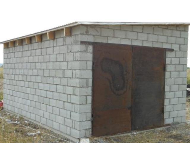 Строительство гаража с односкатной крышей, Красноярск