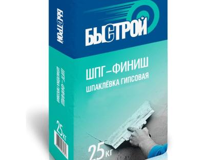 Шпаклевка гипсовая финишная Быстрой 25 кг для внутренних работ