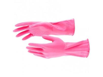 Перчатки хозяйственные латексные ELFE 67882 розовые размер M