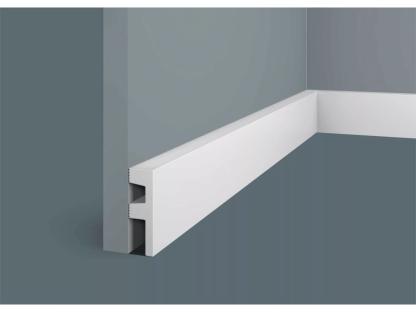 Плинтус Cosca Decor 60x19x2000 мм экополимер влагостойкий белый PX051