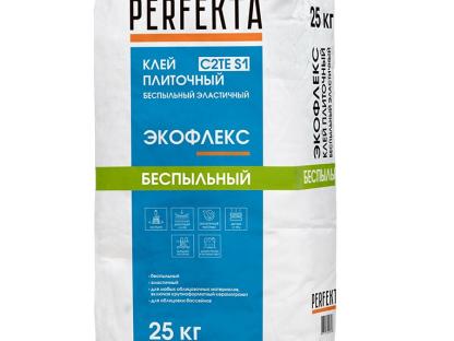 Клей плиточный беспыльный эластичный Perfekta Экофлекс C2TE S1 25 кг