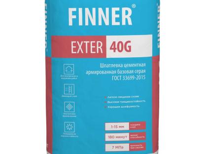 Цементная армированная шпатлевка Dauer finner exter 25 кг для внутренних и наружных работ