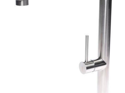 Смеситель для кухни Orange Steel i никель M99-000ni с поворотным изливом