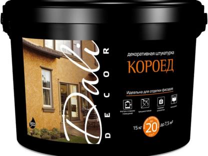 Штукатурка DALI-DECOR Декоративный короед белая акриловая 15 кг