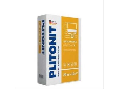 Шпаклевка PLITONIT К белая цементная для внутренних и наружных работ 20 кг