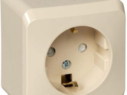 Розетка электрическая 1 пост Schneider Electric ETUDE кремовая белая