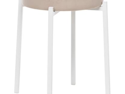 Табурет Leset Авис профиль металл белый велюр ULTRA SAND песок