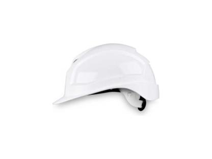 Каска Uvex Феос B-S-WR белая с храповым механизмом и козырьком